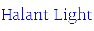 Halant Light 字体